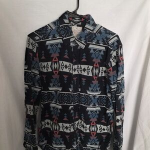 American Eagle Outfitters Blue and Black Flannel Shirt